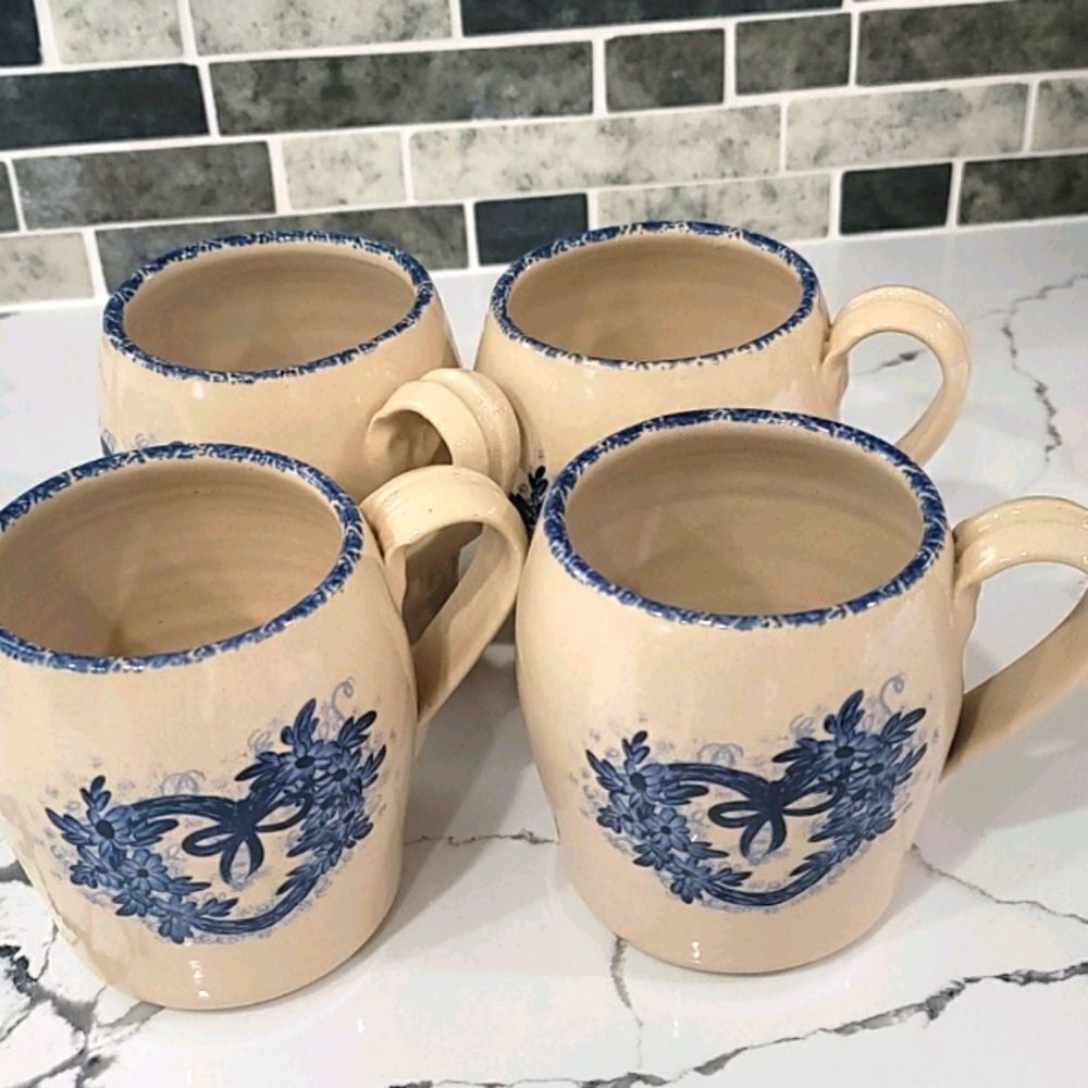 Casey pottery Set ot vintage handmade mugs‎